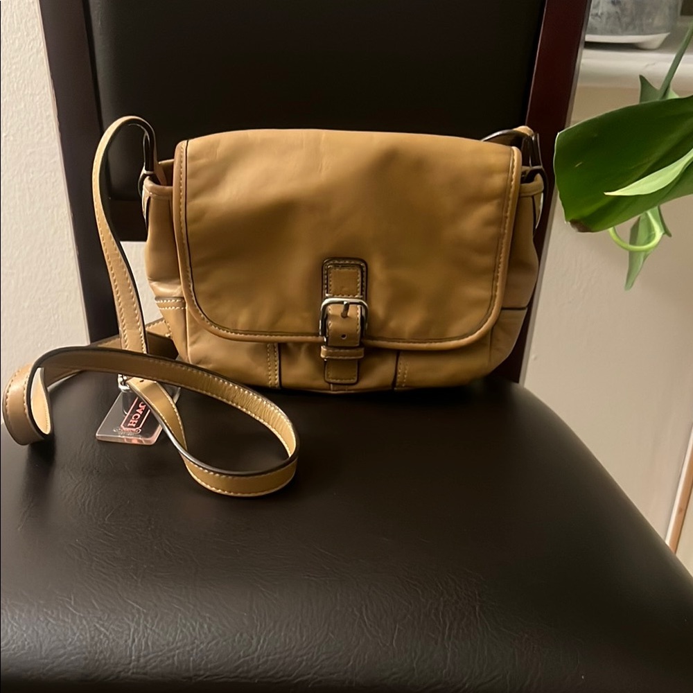 COACH- Tab Crossbody Bag with Adjustable Strap and Flap Closure